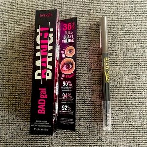 BENEFIT BAD GAL BLACK MASCARA + LA GIRL EYEBROW PENCIL IN SOFT BROWN—BOTH SEALED